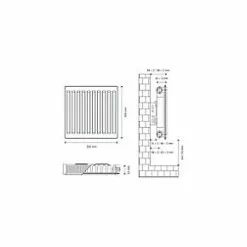 Flomasta Type 11 Single-Panel Single Convector Radiator 500 x 500mm White 1386BTU 10 Flomasta Type 11 Single-Panel Single Convector Radiator 500 x 500mm White 1386BTU -Central Heating Radiators shop 336XP A4