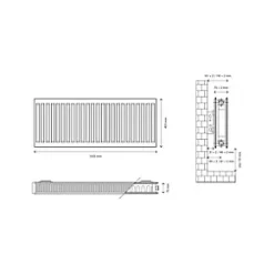 Flomasta Type 21 Double-Panel Plus Single Convector Radiator 400 x 1000mm White 3265BTU 10 Flomasta Type 21 Double-Panel Plus Single Convector Radiator 400 x 1000mm White 3265BTU -Central Heating Radiators shop 346XP A4