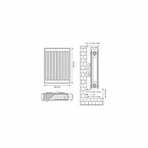 Flomasta Type 21 Double-Panel Plus Single Convector Radiator 600 x 400mm White 1824BTU 5 Flomasta Type 21 Double-Panel Plus Single Convector Radiator 600 x 400mm White 1824BTU - Image 5