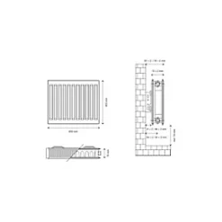 Flomasta Type 21 Double-Panel Plus Single Convector Radiator 400 x 800mm White 2612BTU 10 Flomasta Type 21 Double-Panel Plus Single Convector Radiator 400 x 800mm White 2612BTU -Central Heating Radiators shop 727XP A4