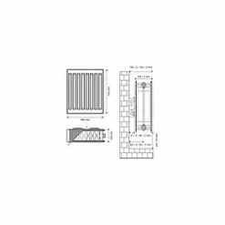 Flomasta Type 22 Double-Panel Double Convector Radiator 500 x 400mm White 2009BTU 10 Flomasta Type 22 Double-Panel Double Convector Radiator 500 x 400mm White 2009BTU -Central Heating Radiators shop 752XP A4