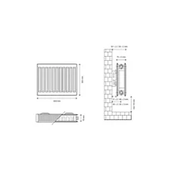 Flomasta Type 21 Double-Panel Plus Single Convector Radiator 300 x 800mm White 2068BTU 8 Flomasta Type 21 Double-Panel Plus Single Convector Radiator 300 x 800mm White 2068BTU -Central Heating Radiators shop 775XP A3