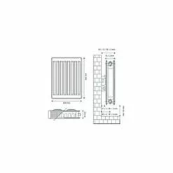Flomasta Type 21 Double-Panel Plus Single Convector Radiator 600 x 500mm White 2280BTU 10 Flomasta Type 21 Double-Panel Plus Single Convector Radiator 600 x 500mm White 2280BTU -Central Heating Radiators shop 784XP A4