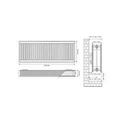 Flomasta Type 22 Double-Panel Double Convector Radiator 500 x 1000mm White 5021BTU 10 Flomasta Type 22 Double-Panel Double Convector Radiator 500 x 1000mm White 5021BTU -Central Heating Radiators shop 878XP A4