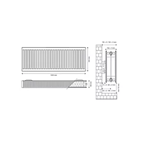 Flomasta Type 22 Double-Panel Double Convector Radiator 500 x 1000mm White 5021BTU 5 Flomasta Type 22 Double-Panel Double Convector Radiator 500 x 1000mm White 5021BTU - Image 5