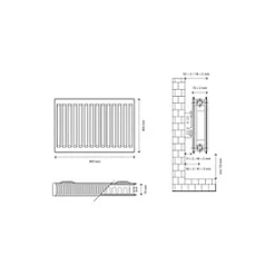 Flomasta Type 21 Double-Panel Plus Single Convector Radiator 400 x 900mm White 2938BTU 10 Flomasta Type 21 Double-Panel Plus Single Convector Radiator 400 x 900mm White 2938BTU -Central Heating Radiators shop 889XP A4